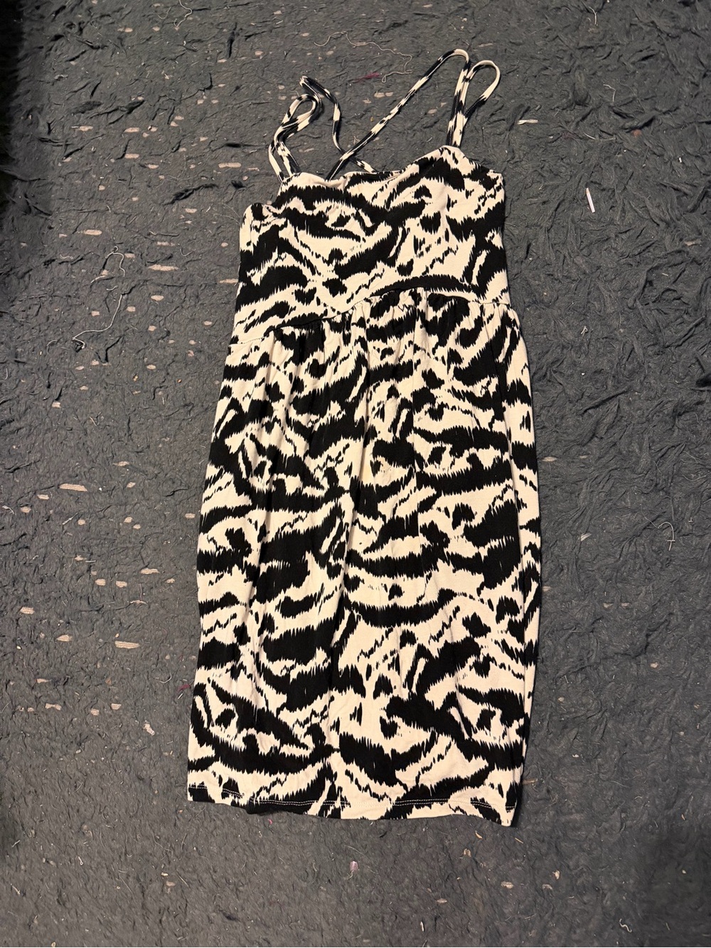 Black & White Spaghetti Strap Dress